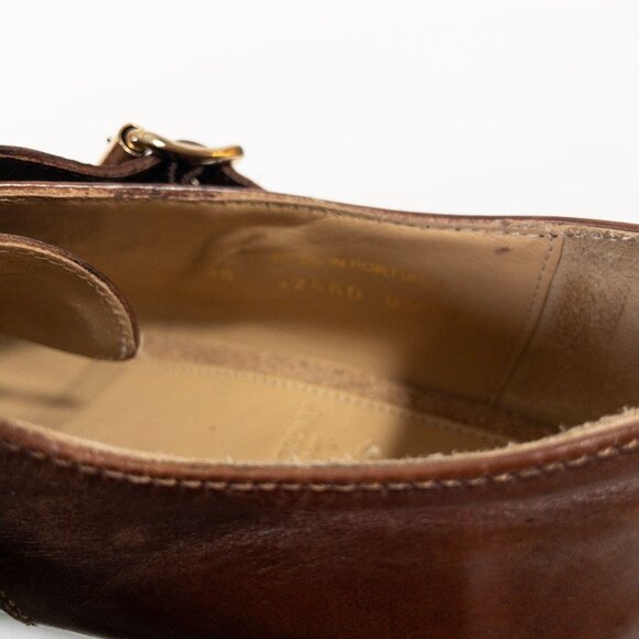 The Office Of Angela Scott Mr. Colin Double Monkstrap Loafers SZ US 8 Leather - Picture 7 of 16